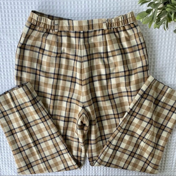 Vintage Plaid High Waisted Rise Trousers - Picture 3 of 13